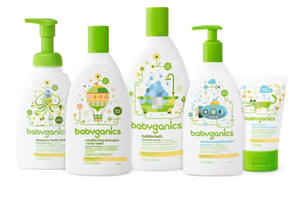 Babyganics Baby Shampoo + Body Wash Pump Bottle, Chamomile Verbena, , 3 Pack, Packaging May Vary