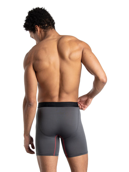 Fruit of the Loom Men's 360 Stretch Boxer Briefs (Quick Dry & Moisture Wicking), Cooling Channels-6 Pack-Colors May Vary, X-Large