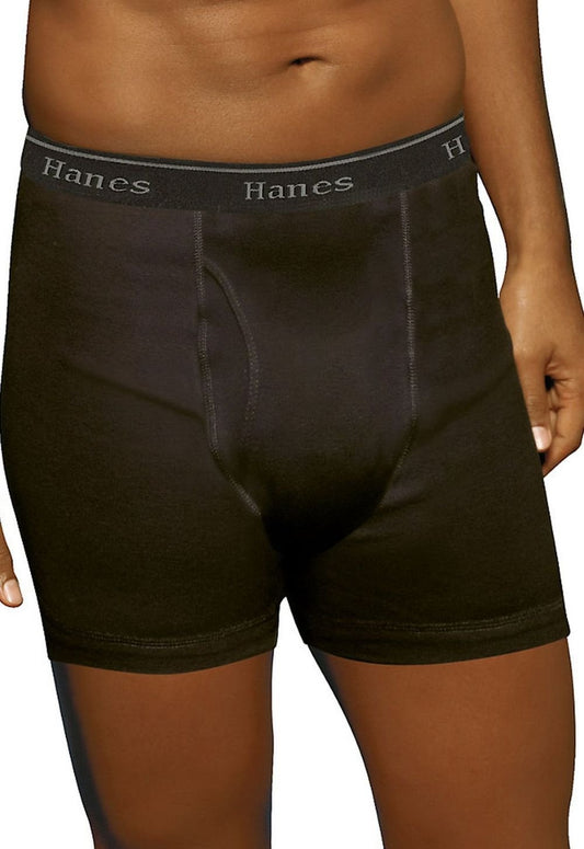 Hanes Men's Boxer Brief Black/Grey Assorted 7-Pack_SMALL