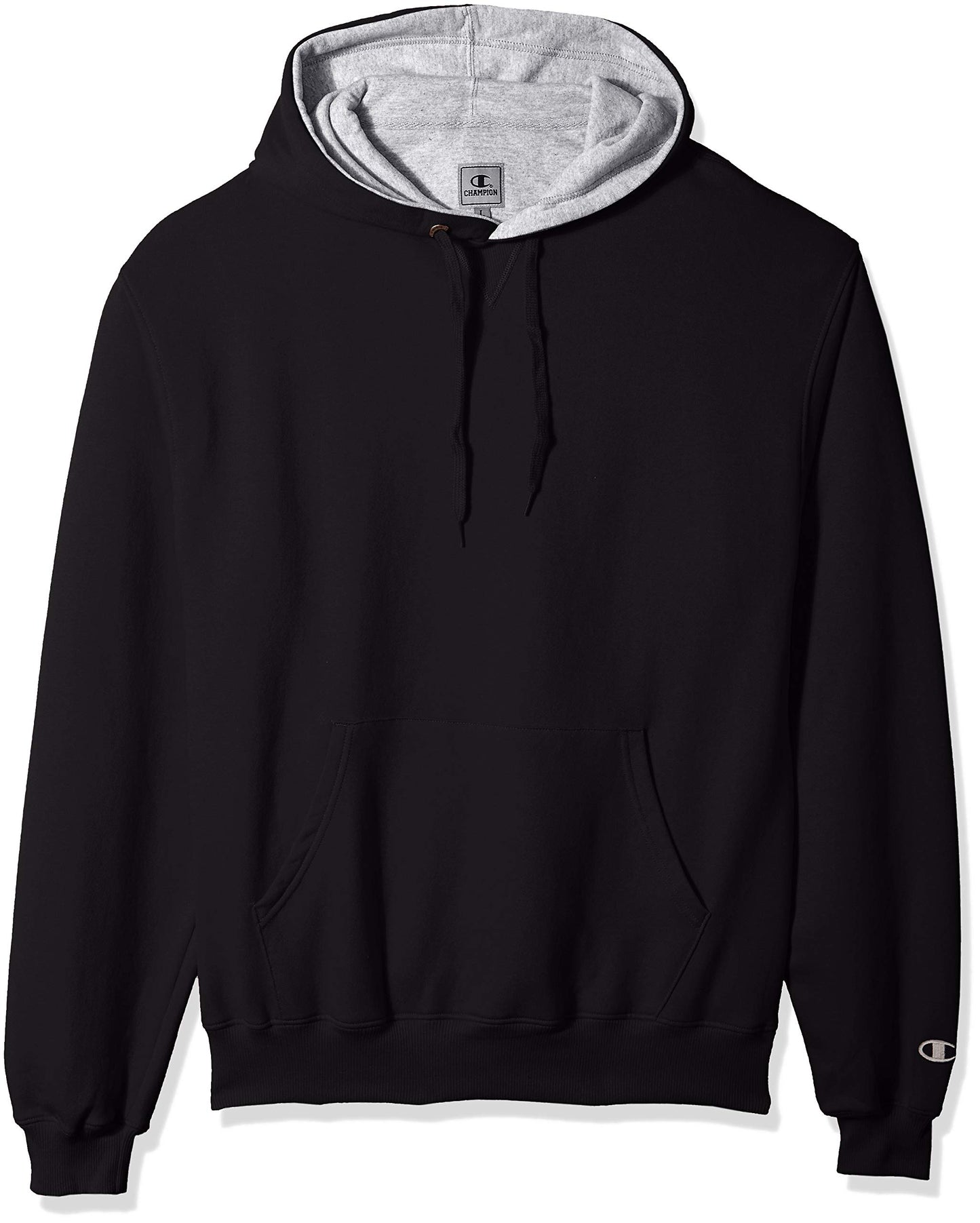Champion Men's Cotton Max Pullover Hoodie, Silver/Gray, X Small