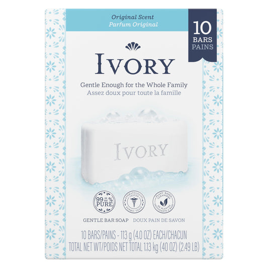 Ivory Soap, Original 4 oz Bars 10 ea (Pack of 3)