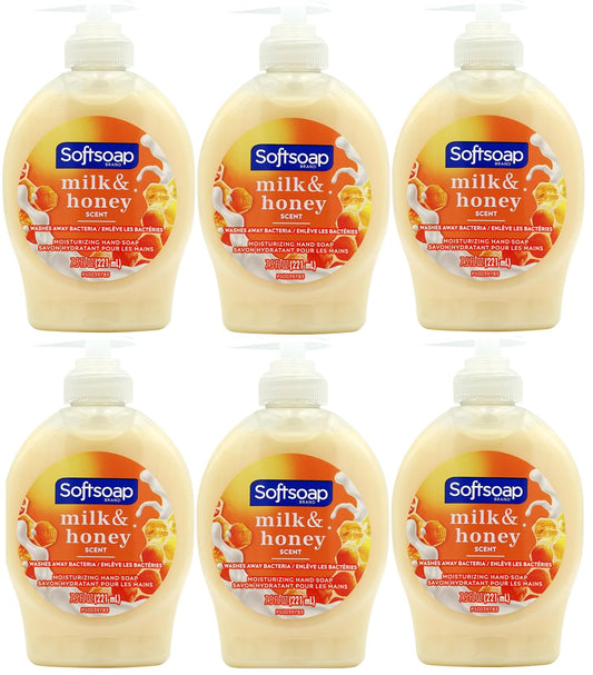 Softsoap Moisturizing Hand Soap Milk & Golden Honey 7.5 Oz (Value Pack of 6)