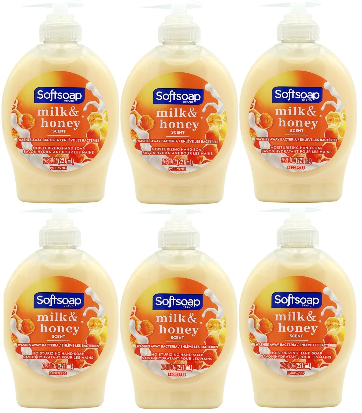 Softsoap Moisturizing Hand Soap Milk & Golden Honey 7.5 Oz (Value Pack of 6)