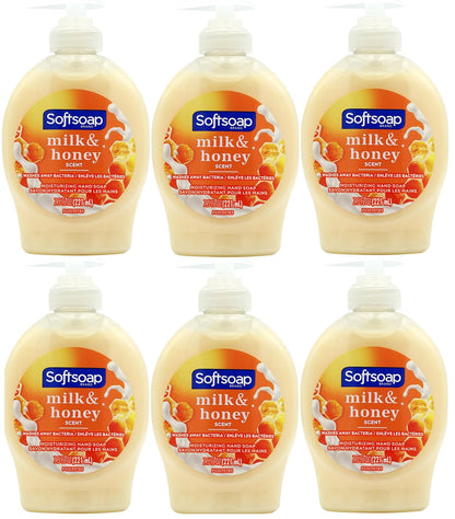 Softsoap Moisturizing Hand Soap Milk & Golden Honey 7.5 Oz (Value Pack of 6)