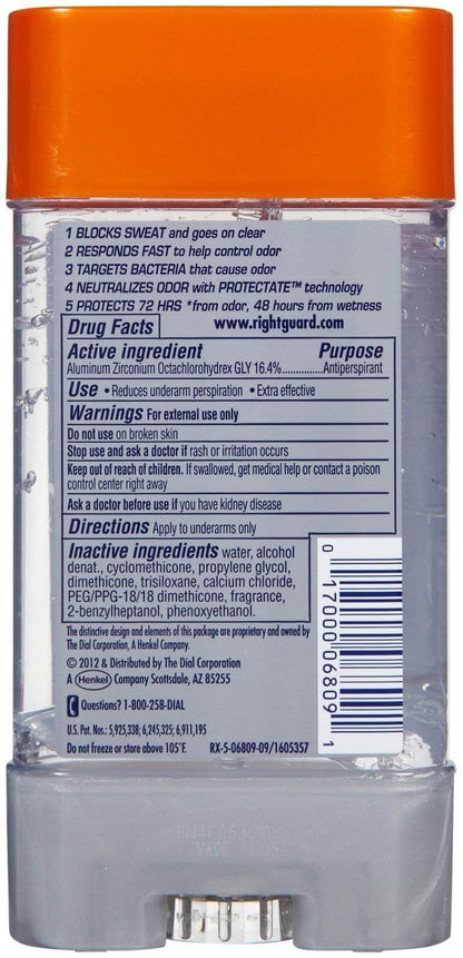 Central Sales Company Right Guard Total Defense 5 Power Gel Antiperspirant Deodorant, Arctic Refresh - 4 Oz