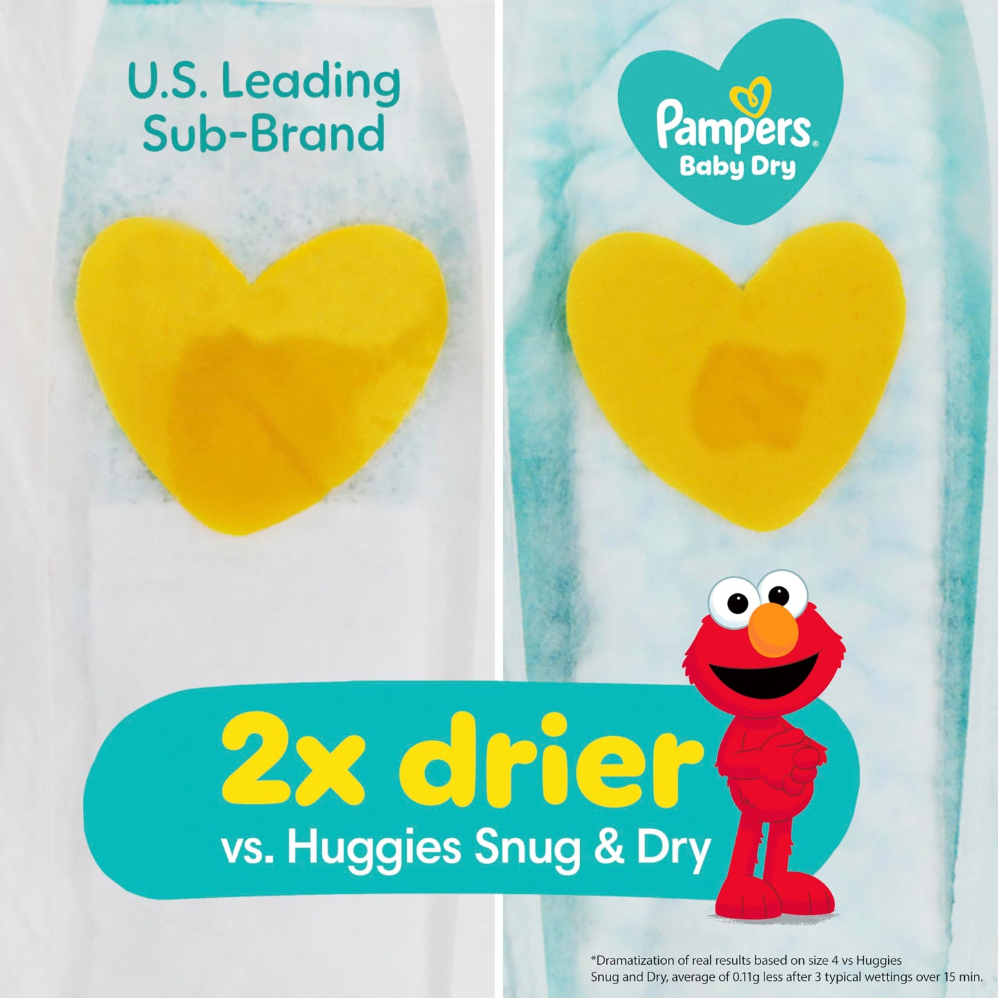 Pampers Diapers - Baby Dry - Size 5, 78 Count, Absorbent Disposable Infant Diaper (Packaging May Vary)