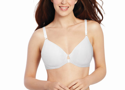 Bali womens Comfort Revolution Front-close Shaping Underwire Df3p66 Full Coverage Bra, White Tailored, 42B US