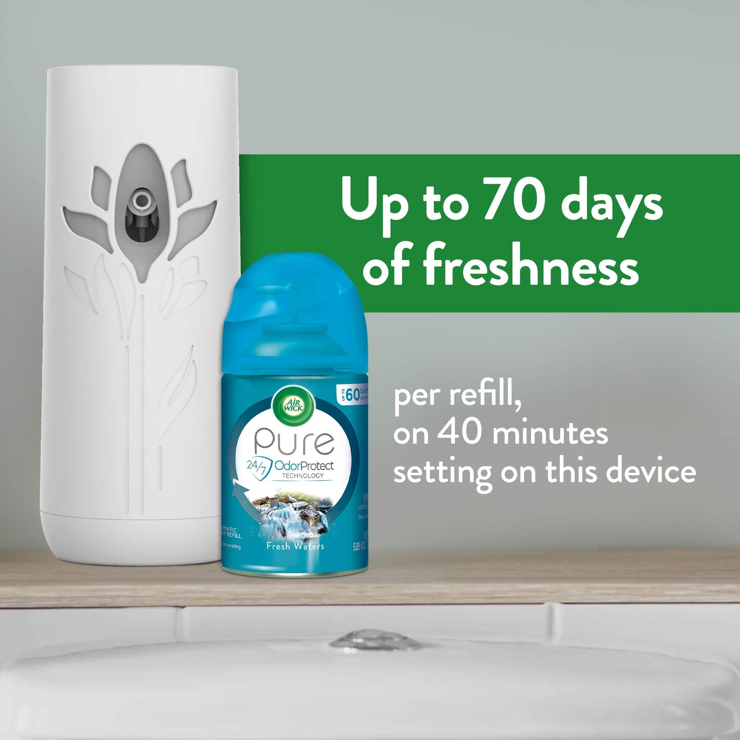 Air Wick Freshmatic Auto Spray, Fresh Waters, 6ct, 5.89oz, Packaging May Vary