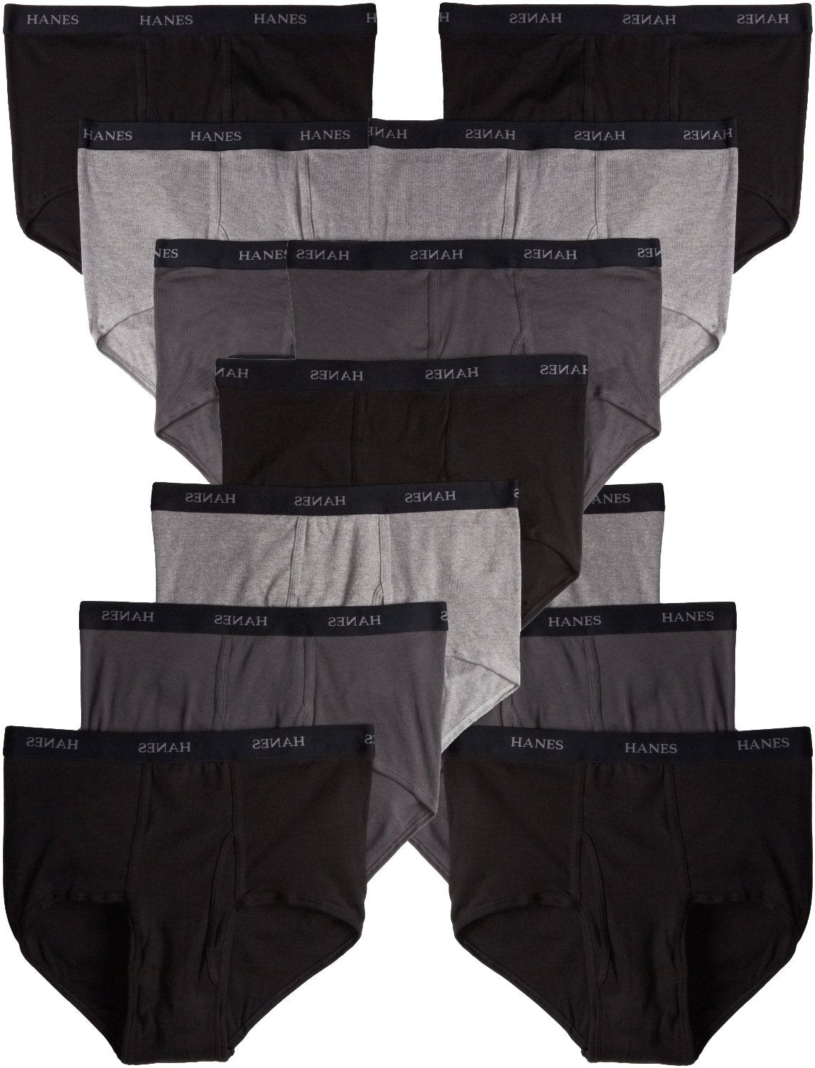 Hanes Men's Classics Full-Cut Brief, Colors Vary, Large, 14 Pack