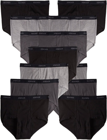 Hanes Men's Classics Full-Cut Brief, Colors Vary, Large, 14 Pack