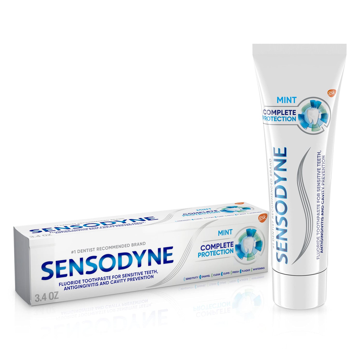 Sensodyne Complete Protection Sensitivity Toothpaste with Cavity & Gingivitis Protection Extra Fresh 3.4 oz (Pack of 3)