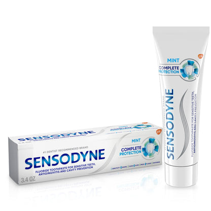 Sensodyne Complete Protection Sensitivity Toothpaste with Cavity & Gingivitis Protection Extra Fresh 3.4 oz (Pack of 3)