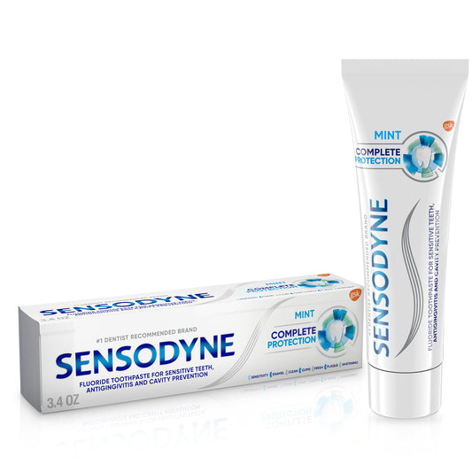 Sensodyne Complete Protection Sensitivity Toothpaste with Cavity & Gingivitis Protection Extra Fresh 3.4 oz (Pack of 3)