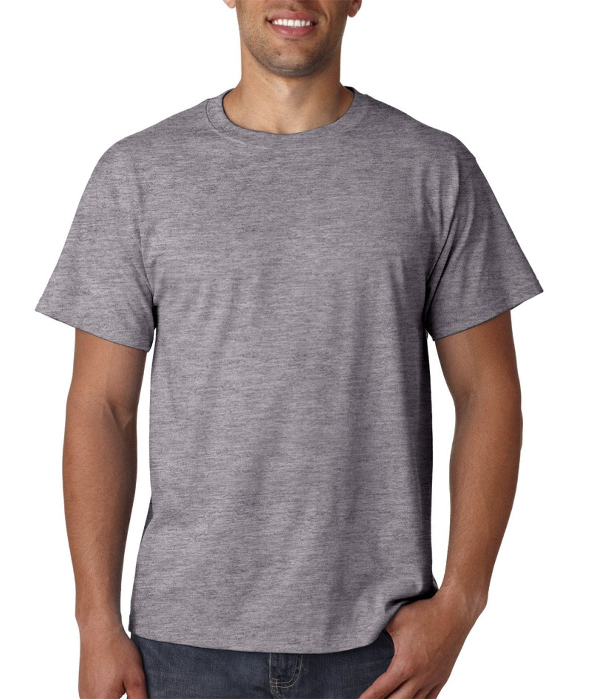 Fruit of the Loom Men's 5Pack Grey Cotton T-Shirts Undershirts Underwear, L