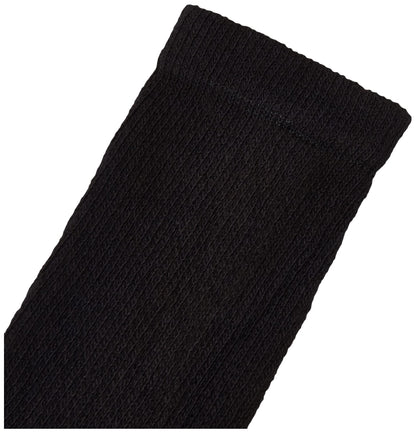 Hanes Mens Crew Socks, 12-Pack (184V12) (Sneaker & Shoe Sizes: 6-12 / Sock Sizes: 10-13, Black)