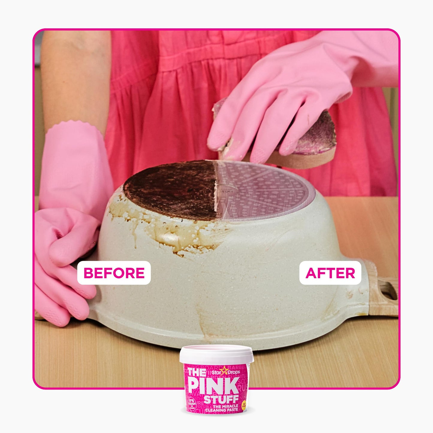 Stardrops The Pink Stuff Miracle Cleaning Bundle - Multi-Purpose Paste, Spray & Cream Cleaner (3-Pack) - Tough on Stains, Gentle on Surfaces