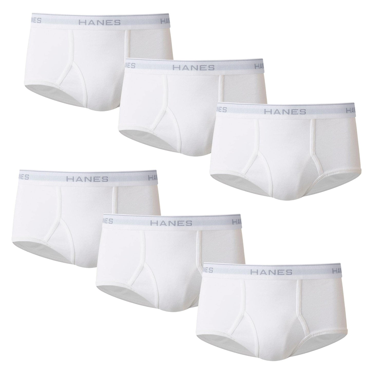 Hanes Mens Moisture-wicking Cotton Briefs, Available In White And Black, Multi-packs, White - 9 Pack, X-Large US