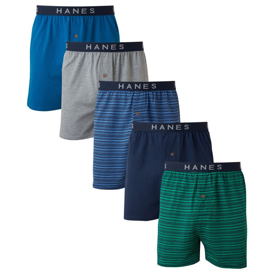 Hanes Classics Men's TAGLESS® ComfortSoft® Knit Boxers with Comfort Flex® Waistband 5-Pack