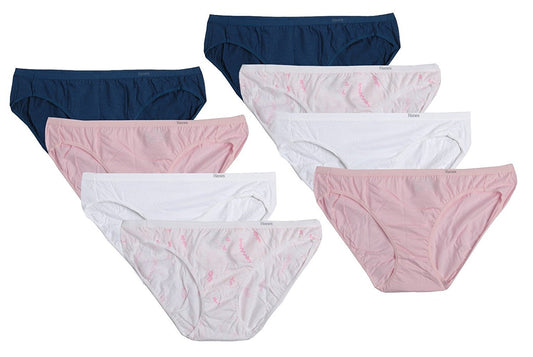 Hanes Womens Premium Comfort Bikinis (Pack of 8) (XX-Large (Size 9/44" - 45"), 8 Pack 07)