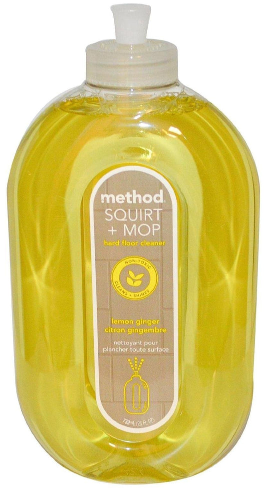 Method Squirt & Mop All Floor Cleaner, Lemon Ginger, 25oz, 6pk