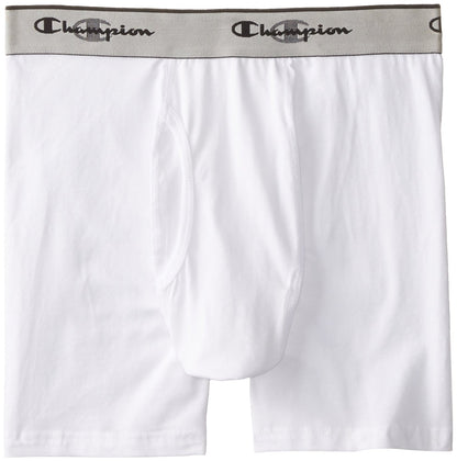 Champion Men's 3 Pack Active Fit Boxer Briefs, Black, Large