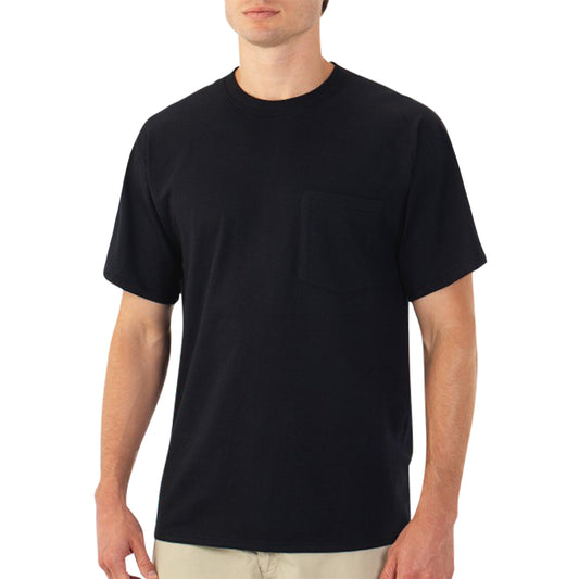 Fruit of the Loom Men's Short Sleeve Pocket Tee_Black_Large