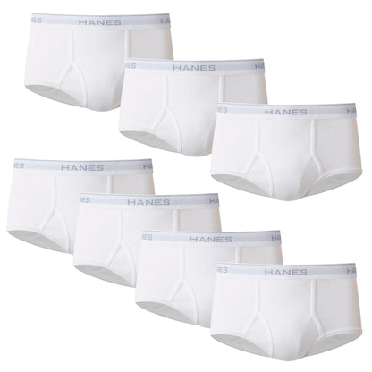Hanes Mens Moisture-wicking Cotton Briefs, Available In White And Black, Multi-packs, White - 9 Pack, X-Large US
