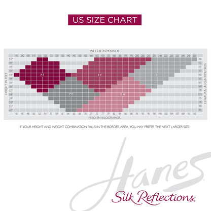 Hanes Silk Reflections Control Top Toeless Ultra Sheer Pantyhose with Run-Resist, Bisque, Size GH (Pack of 1)