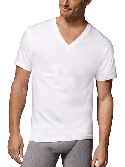 Hanes Tall Men's ComfortSoft Fresh IQ White V-Neck - 5 Pack