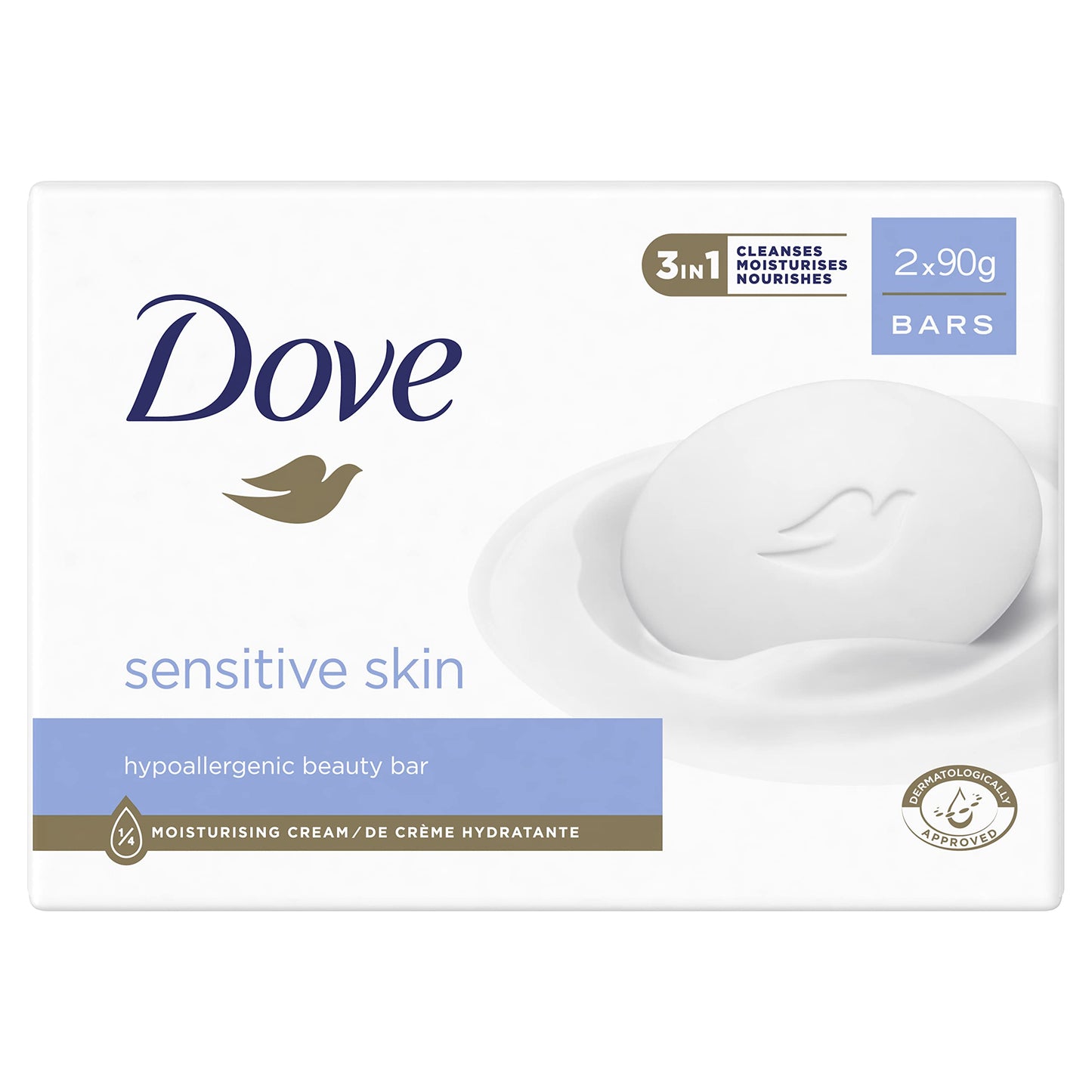 Dove Pure & Sensitive Cream Bar (2x100g)
