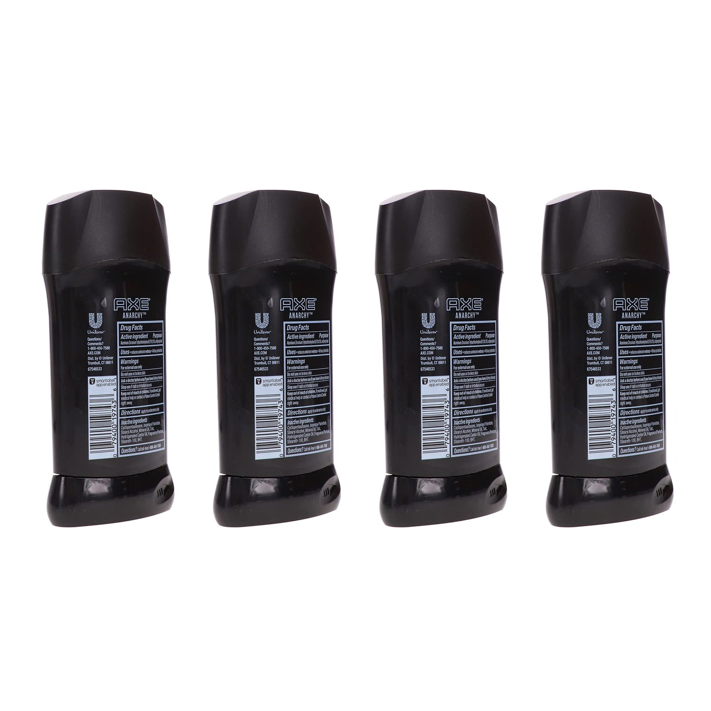 Axe Dry Antiperspirant Deodorant Stick, Anarchy, 2.7 Ounce (Pack of 4)