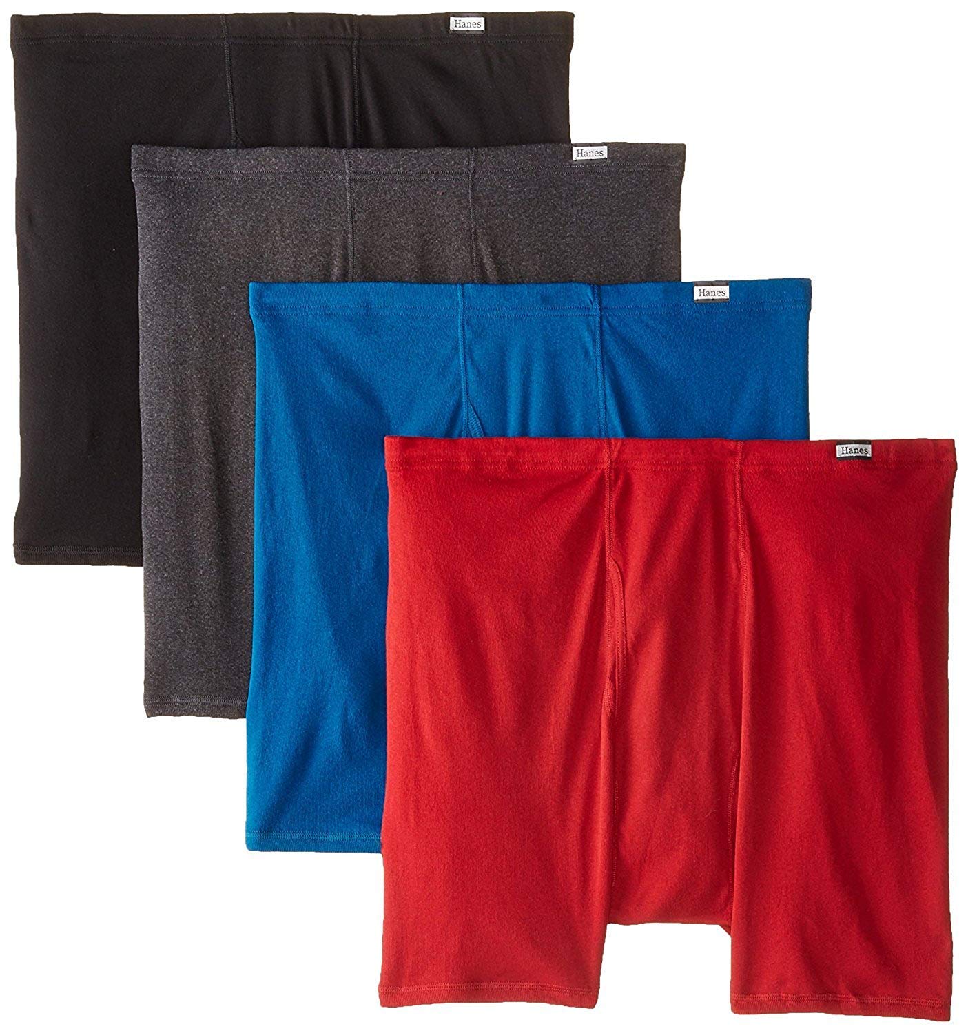Hanes Men's FreshIQComfortsoft Extended Sizes Boxer Briefs (4-Pack) (Assorted, XX-Large)
