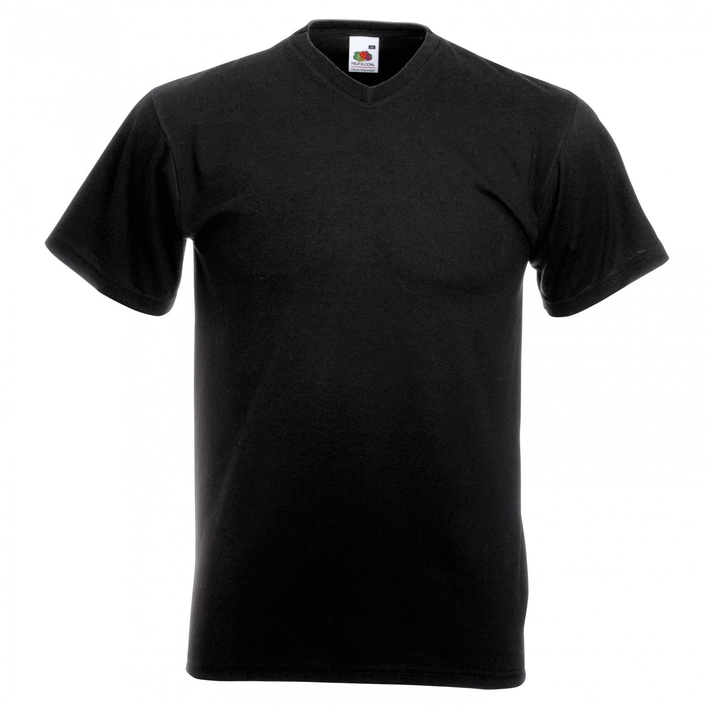 Fruit of the Loom Men's Heavy Cotton HD V-Neck T-Shirt, Large, WHITE