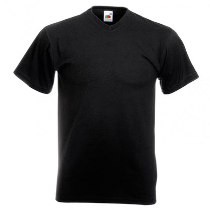 Fruit of the Loom Men's Heavy Cotton HD V-Neck T-Shirt, Large, WHITE