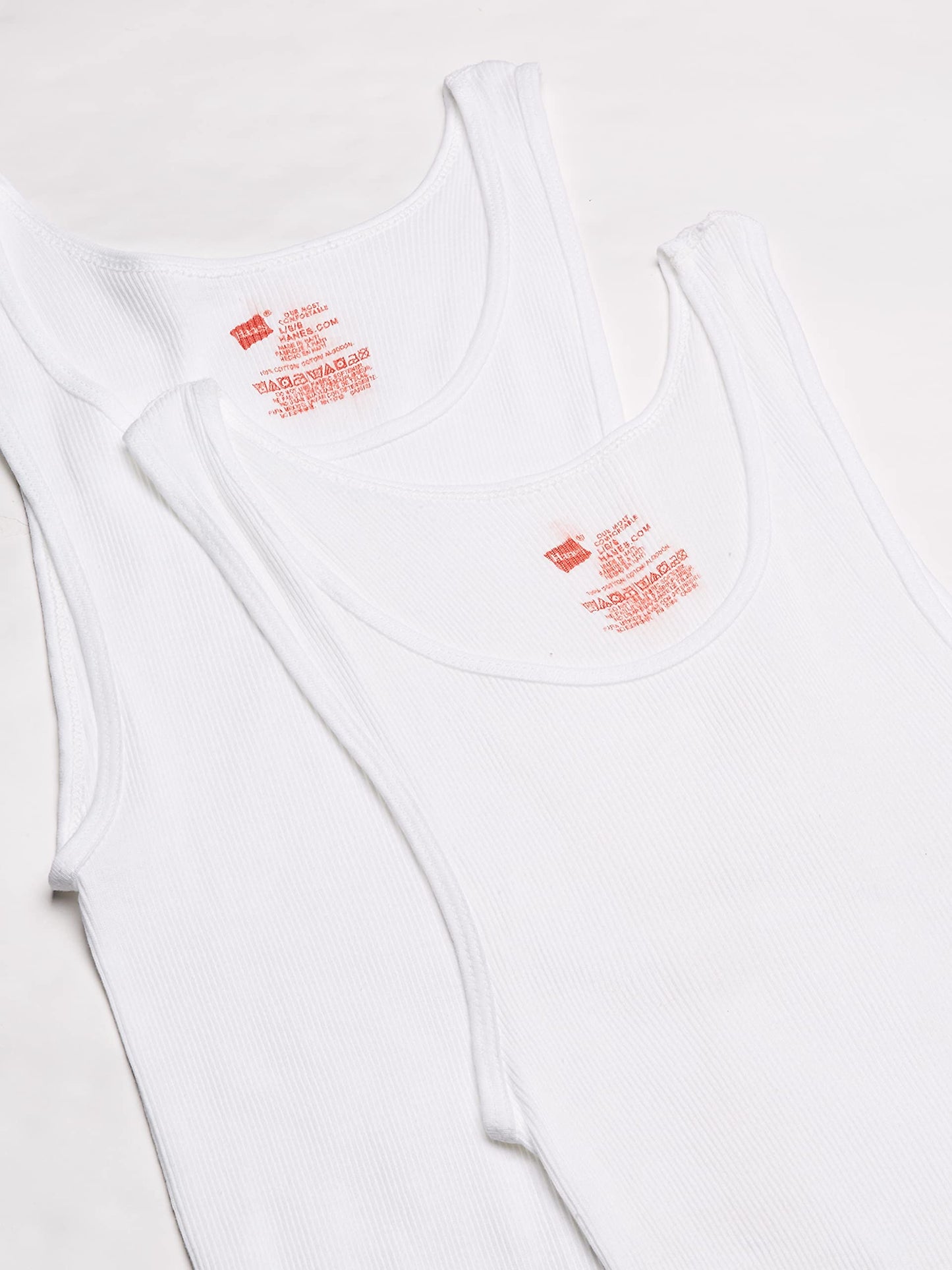 Hanes Ultimate Men's 7-Pack ComfortSoft Tank (Large, White, Size Large (42-44)
