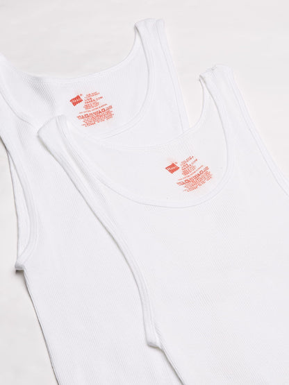 Hanes Ultimate Men's 7-Pack ComfortSoft Tank (Large, White, Size Large (42-44)