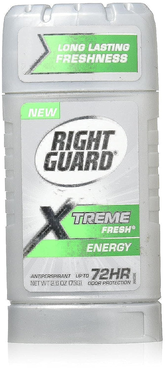 Right Guard Xtreme Fresh Antiperspirant Deodorant Invisible Solid Stick, Energy, 2.6 Ounce