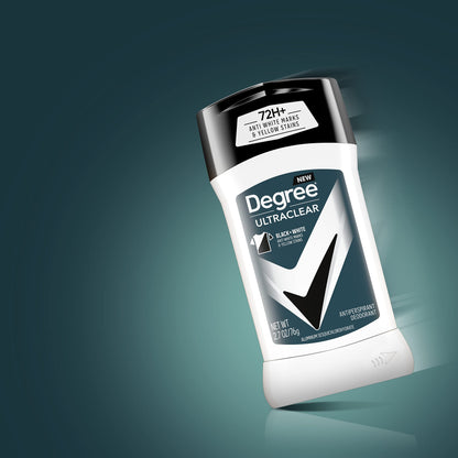 Degree Men Ultra Clear Black Plus White Antiperspirant Deodorant 2.7 Ounce (Pack of 3)