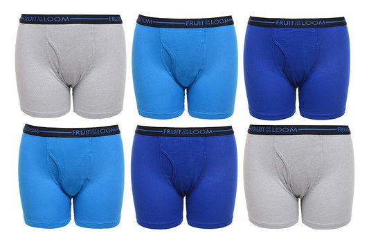 6 Pack of Fruit Of The Loom Breathable Boxer Brief, Multicolor, Size Medium