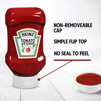 HEINZ Ketchup, 20 oz. FOREVER FULL Inverted Bottles (Pack of 30)