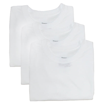 Hanes Boys ComfortSoft Crewneck T-Shirt 3 Pack, White - Medium (10-12)