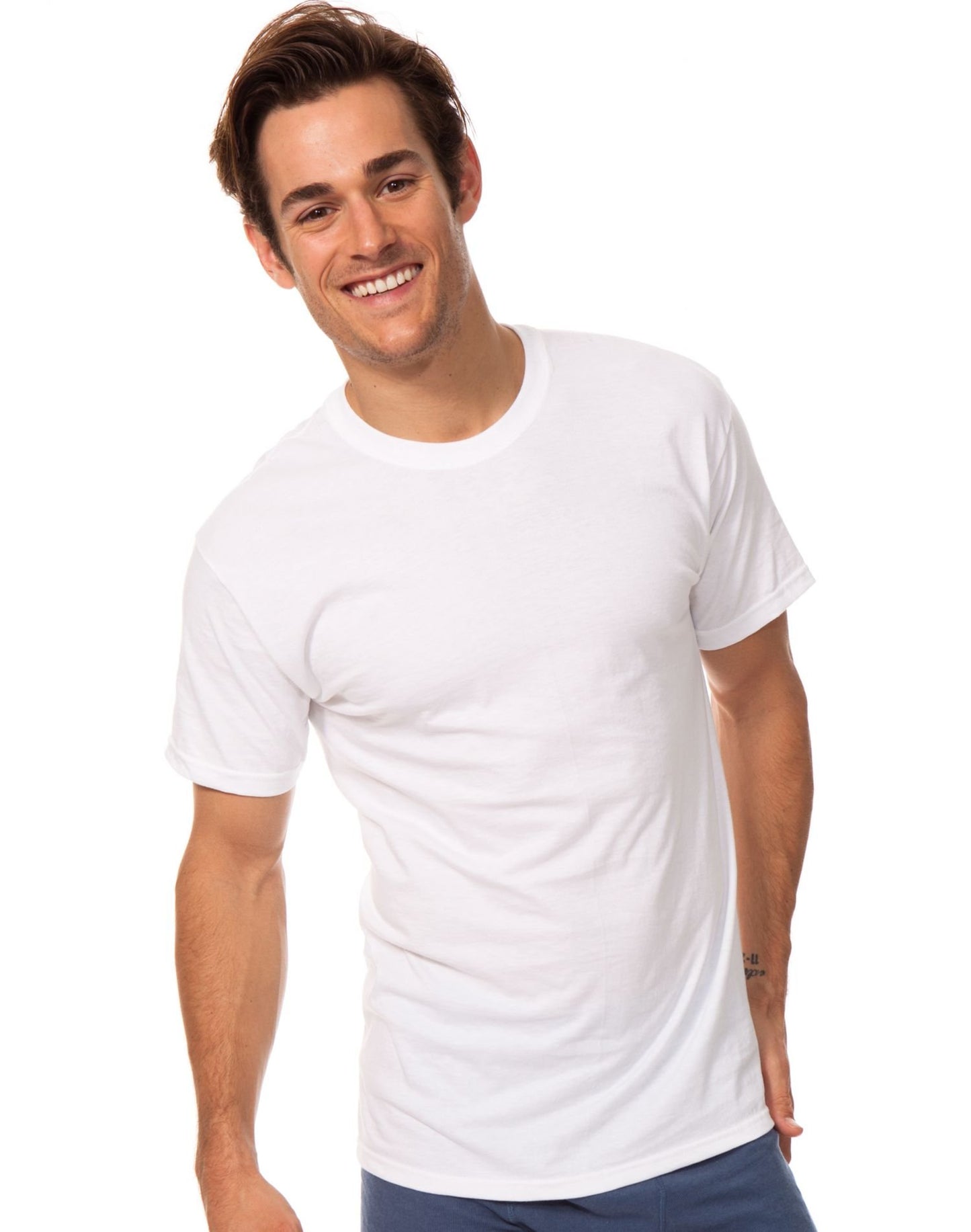 Hanes Classics Crew Neck T Shirt, 3XL-White