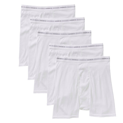 Hanes Men's 5-Pack Comfort Soft Waistband Boxer Briefs (XX-Large, White)