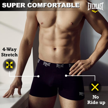 Everlast Mens Boxer Briefs Breathable Underwear for Men - 6 Pack Active Performance Mens Underwear (XL, Grey/Blue/Red)
