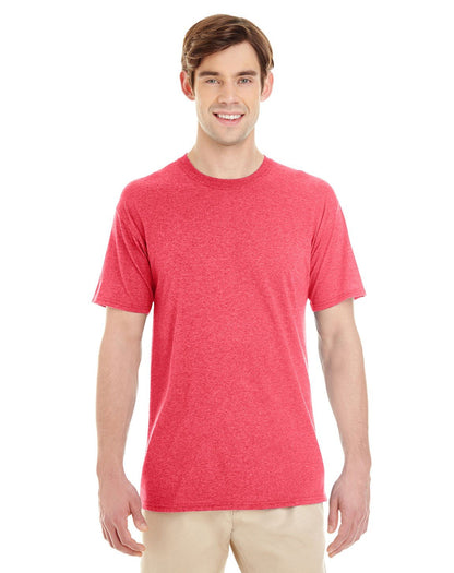 Jerzees Adult 4.5 oz. TRI-BLEND T-Shirt L FIERY RED HTHR
