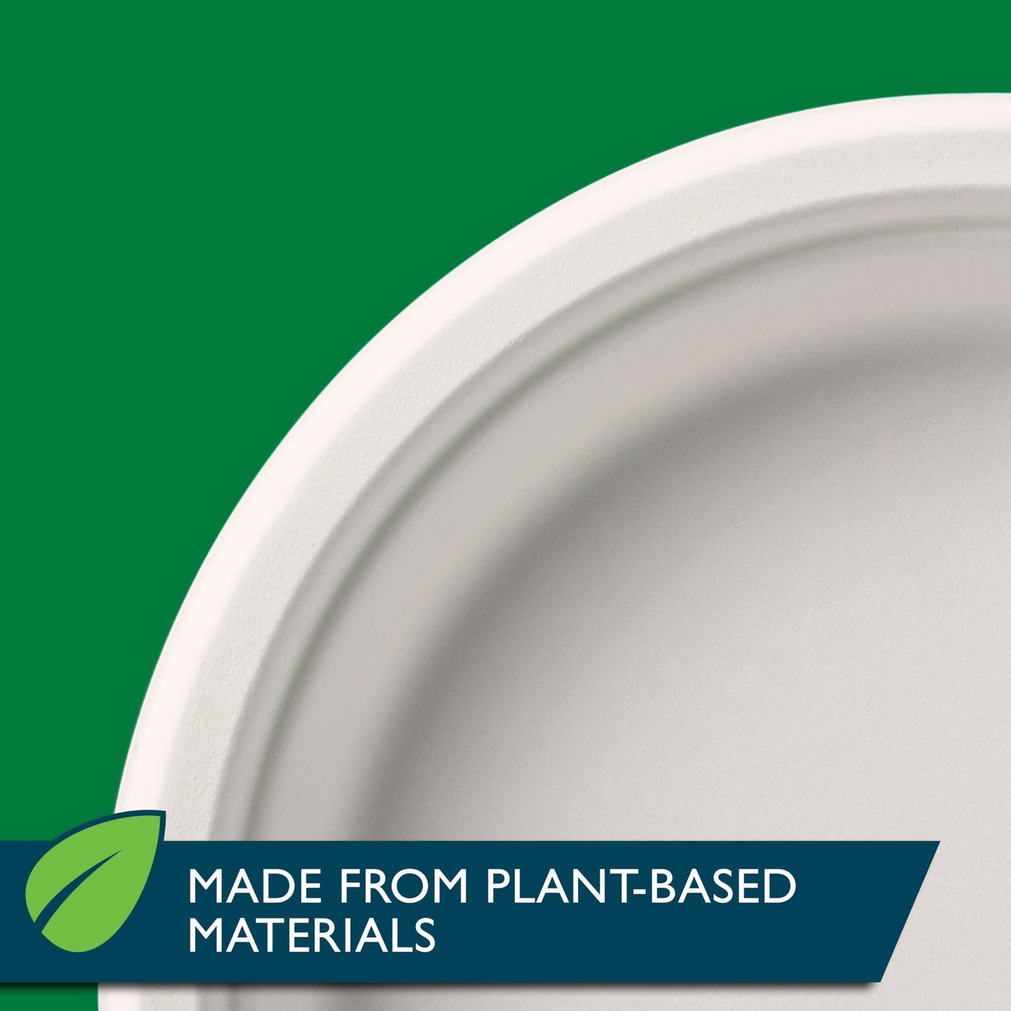Hefty ECOSAVE Compostable Paper Plates, 10-1/8 Inch, 16 Count