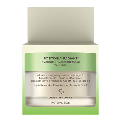 Aveeno Positively Radiant Overnight Facial Moistzr 1.7 Ounce (50ml) (2 Pack)