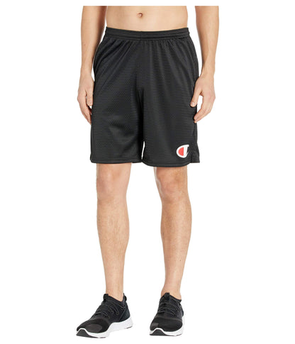 Champion Men's Long Mesh Short with Pockets,Light blue,Small