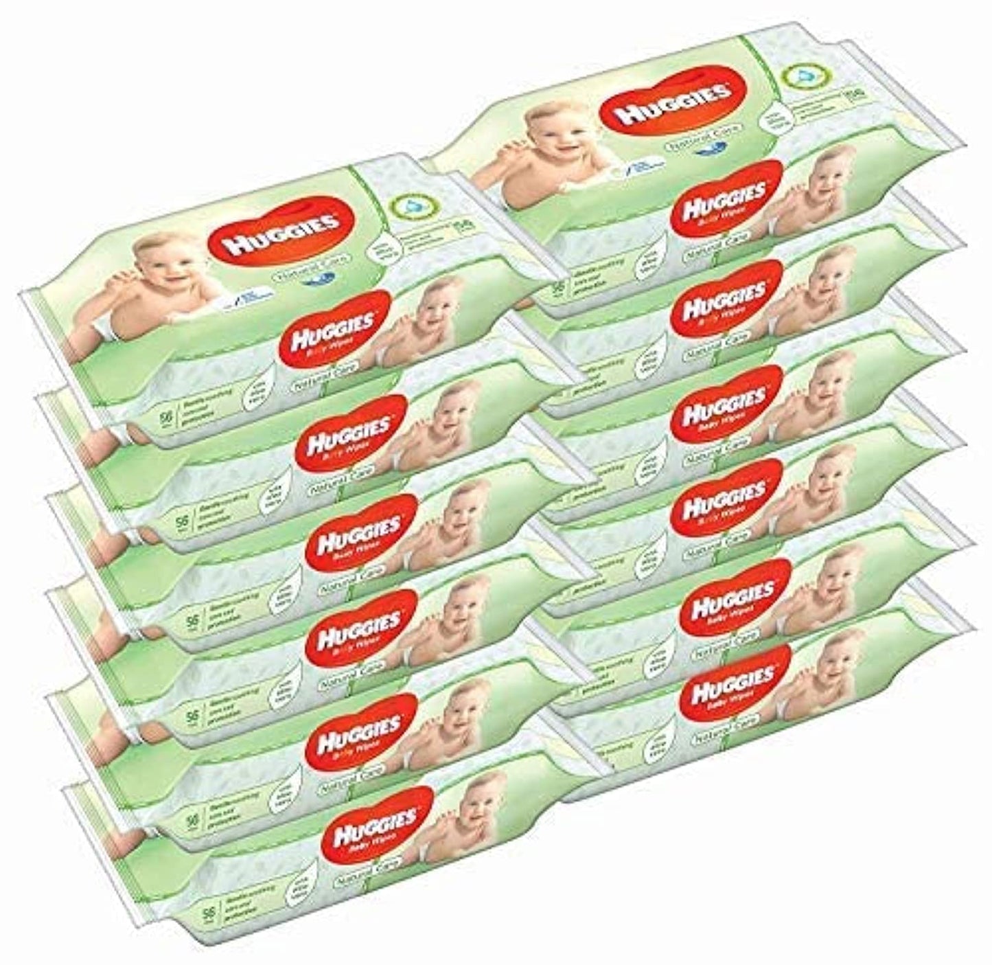Huggies Baby Wipes Natural Care with Aloe Vera, 56 Count (Pack of 4)