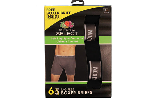 Fruit of the Loom Select Men's 7-(5+2 Free) Pack Boxer Briefs (Small, 6 Pack Colors May Vary)